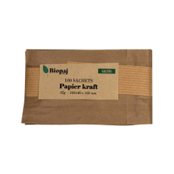 Sachets kraft à soufflet 100 x 160 mm par 100