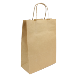 Sac kraft à poignée et soufflet 180x240 par 50