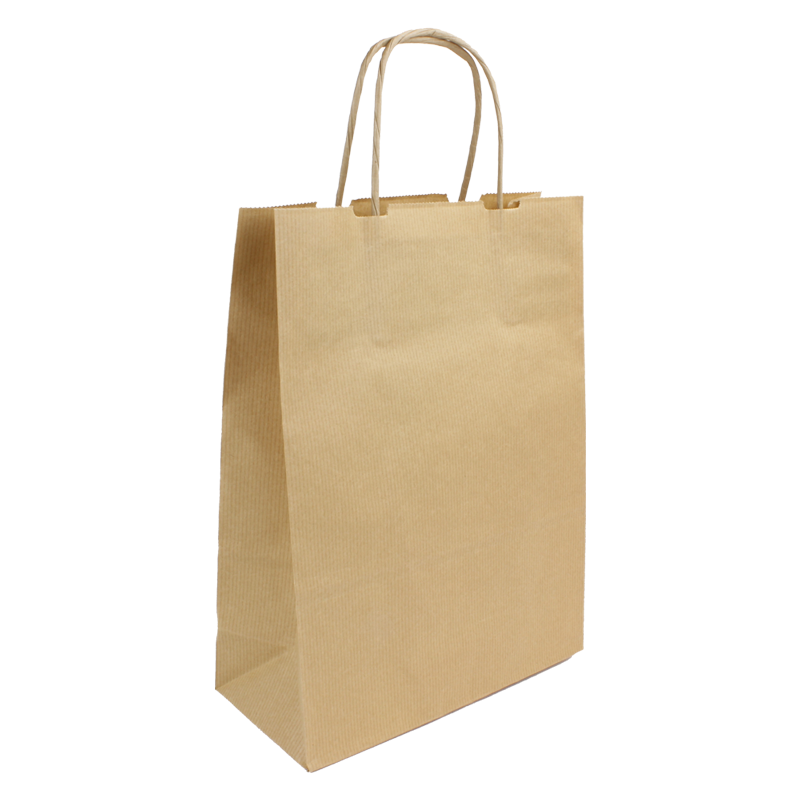 Sac kraft à poignée et soufflet 180x240 par 50