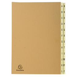 Trieur alphabétique couverture kraft