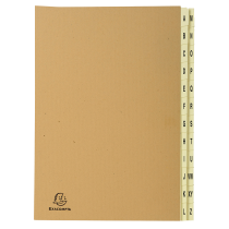 Trieur alphabétique couverture kraft