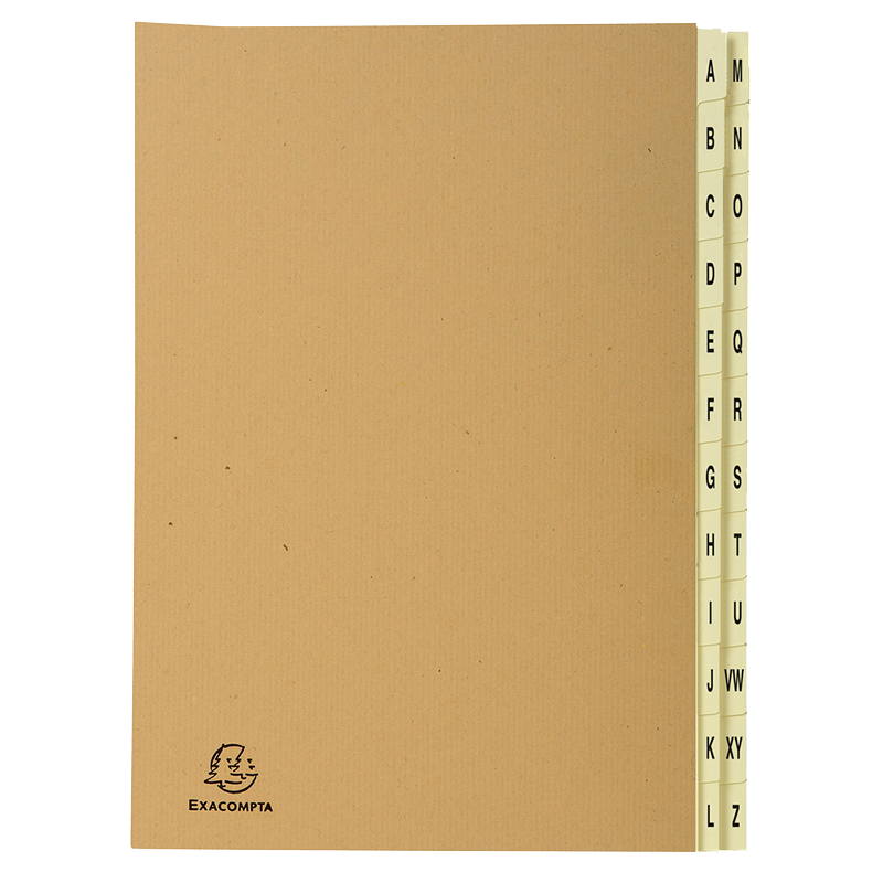 Trieur alphabétique couverture kraft