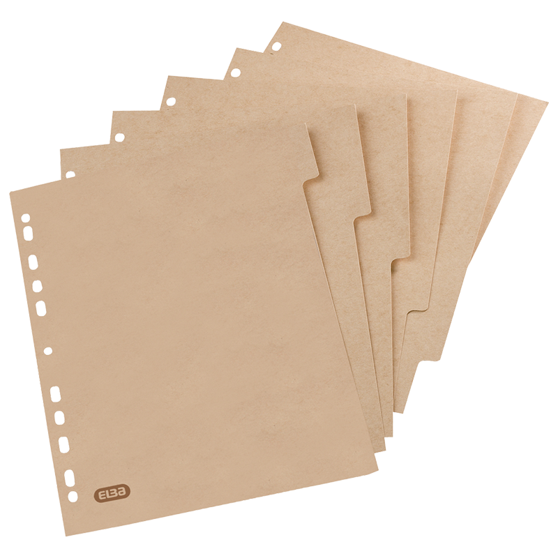 Jeu de 6 intercalaires A4 Touareg - Carton coloris kraft - Oxford