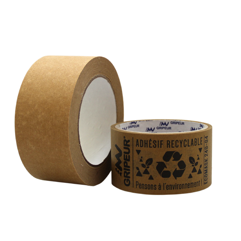 Ruban adhésif kraft recyclable 50mm x 50 m Gripeur® Ecomask brun %%page%% %%sep%% %%sitename%%