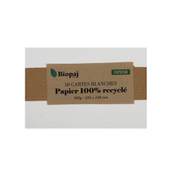 Cartes blanches recyclées 300g 105x148 par 50