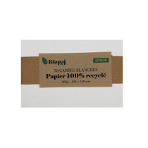 Cartes blanches recyclées 300g 105x148 par 50