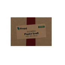 Carte correspondance kraft 275g 105x148 par 25