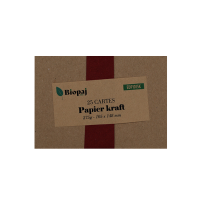 Carte correspondance kraft 275g 105x148 par 25