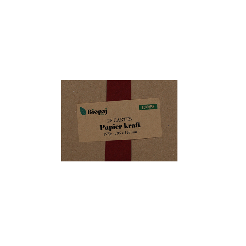 Carte correspondance kraft 275g 105x148 par 25