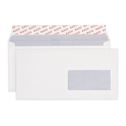500 enveloppes à fenêtre blanches DL