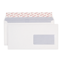 500 enveloppes à fenêtre blanches DL