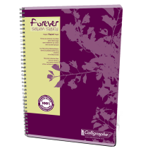 Cahier à spirale recyclé A4 180p ligné 80g