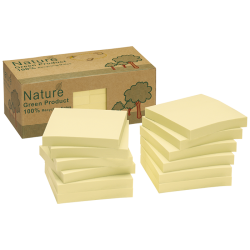 Boîte 12 blocs repositionnables (type POST-IT) 100 feuilles 75 x 75 mm