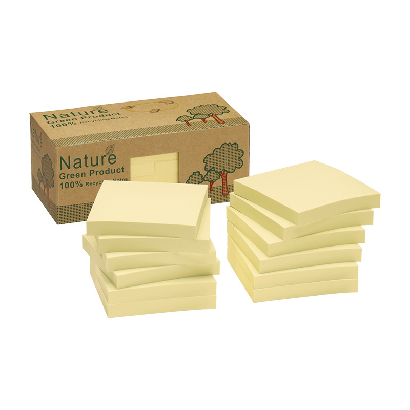 Boîte 12 blocs repositionnables (type POST-IT) 100 feuilles 75 x 75 mm
