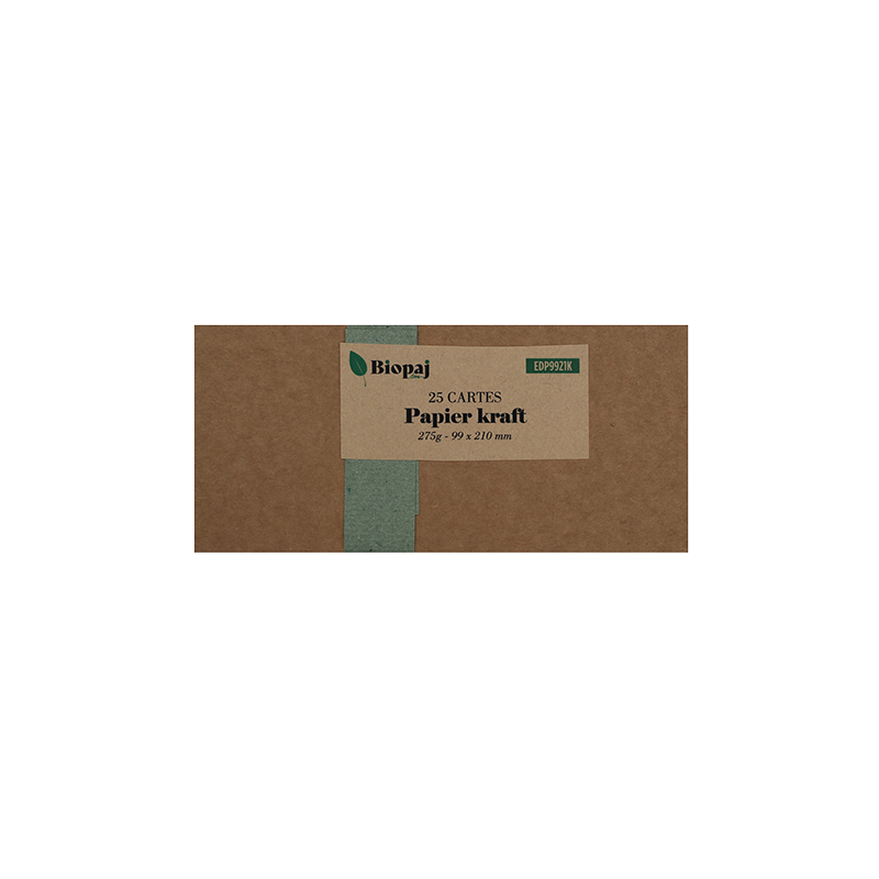 Cartes Kraft pour format DL 275g 99x210 par 25