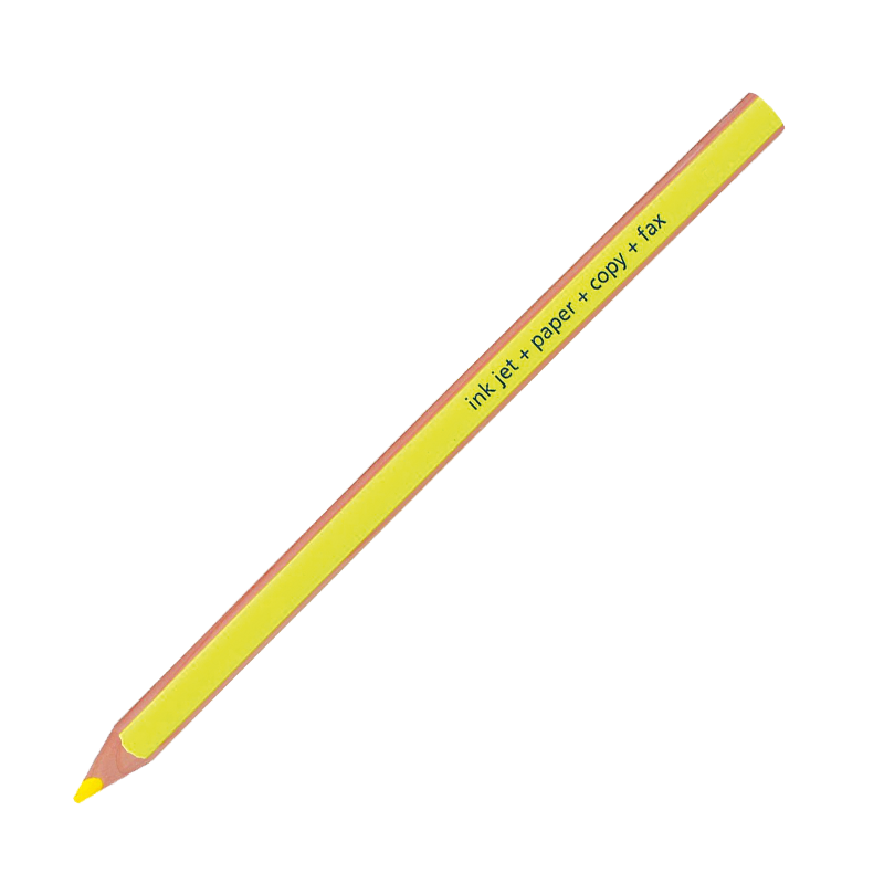 Surligneur en bois jaune fluo