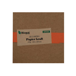 Cartes kraft carrés 275g 160x160 par 25