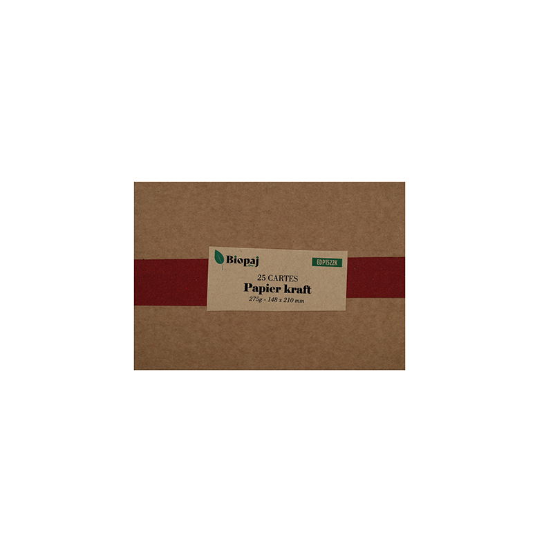Cartes kraft format A5 275g 148x210 par 25