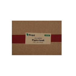 Cartes kraft format A5 275g 148x210 par 25