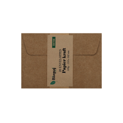 20 enveloppes kraft C6 114x162 mm 120g | Autoadhésives