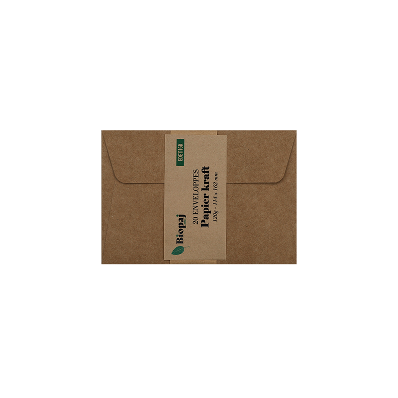 20 enveloppes kraft C6 114x162 mm 120g | Autoadhésives