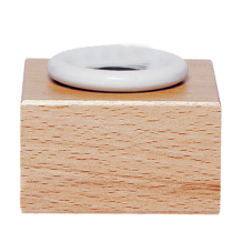 Encrier porcelaine dans son socle en bois