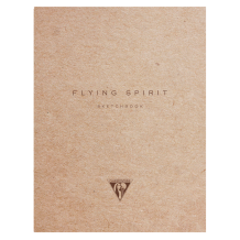 Carnet cousu 60 feuilles papier kraft ivoire uni 90g 160 x 210 mm