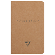 Carnet cousu 11 x 17 cm 48 feuilles papier kraft ivoire ligné 90g Flying Spirit