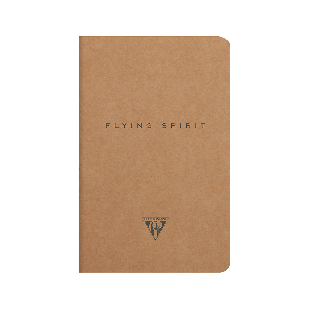 Carnet cousu 11 x 17 cm 48 feuilles papier kraft ivoire ligné 90g Flying Spirit