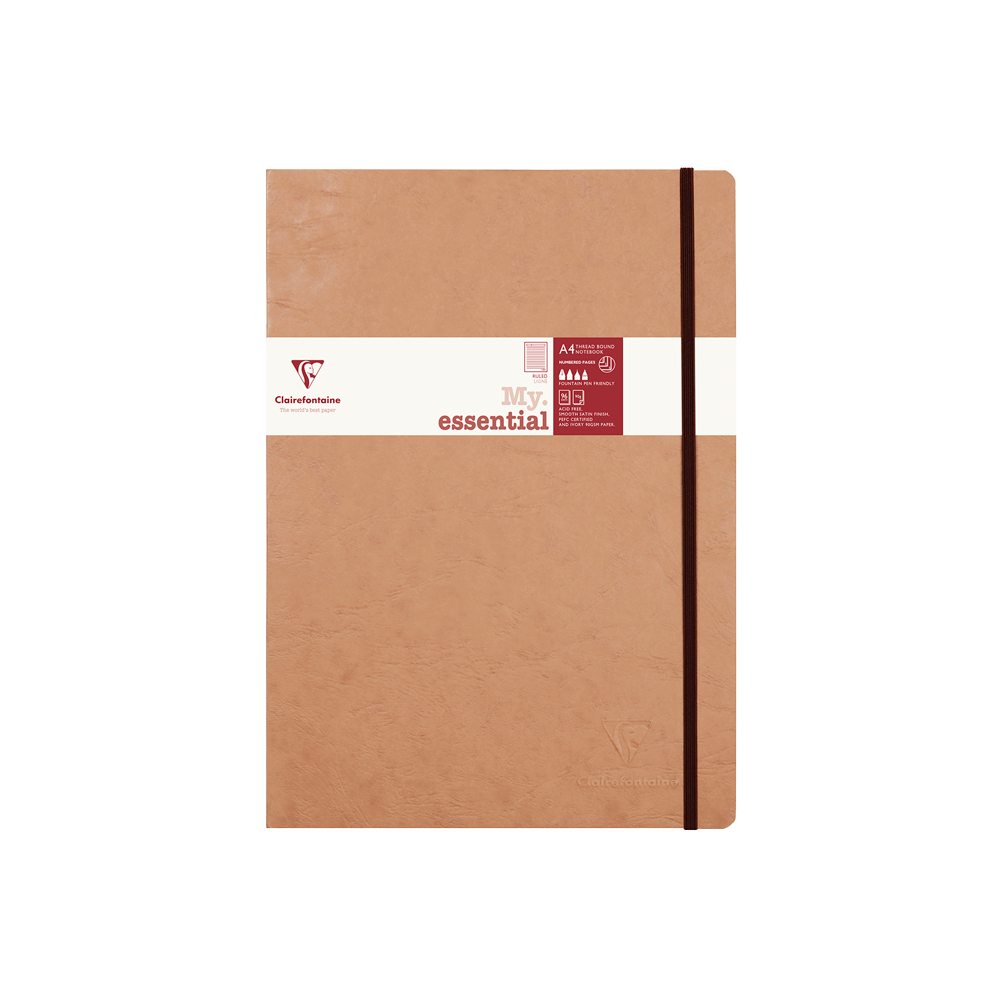 Cahier A4 My.Essential Age Bag couleur havane brochure cousue