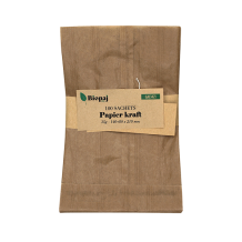 Sachets kraft à soufflet 35g 140x210 par 100