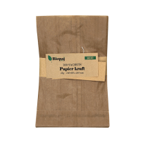 Sachets kraft à soufflet 35g 140x210 par 100