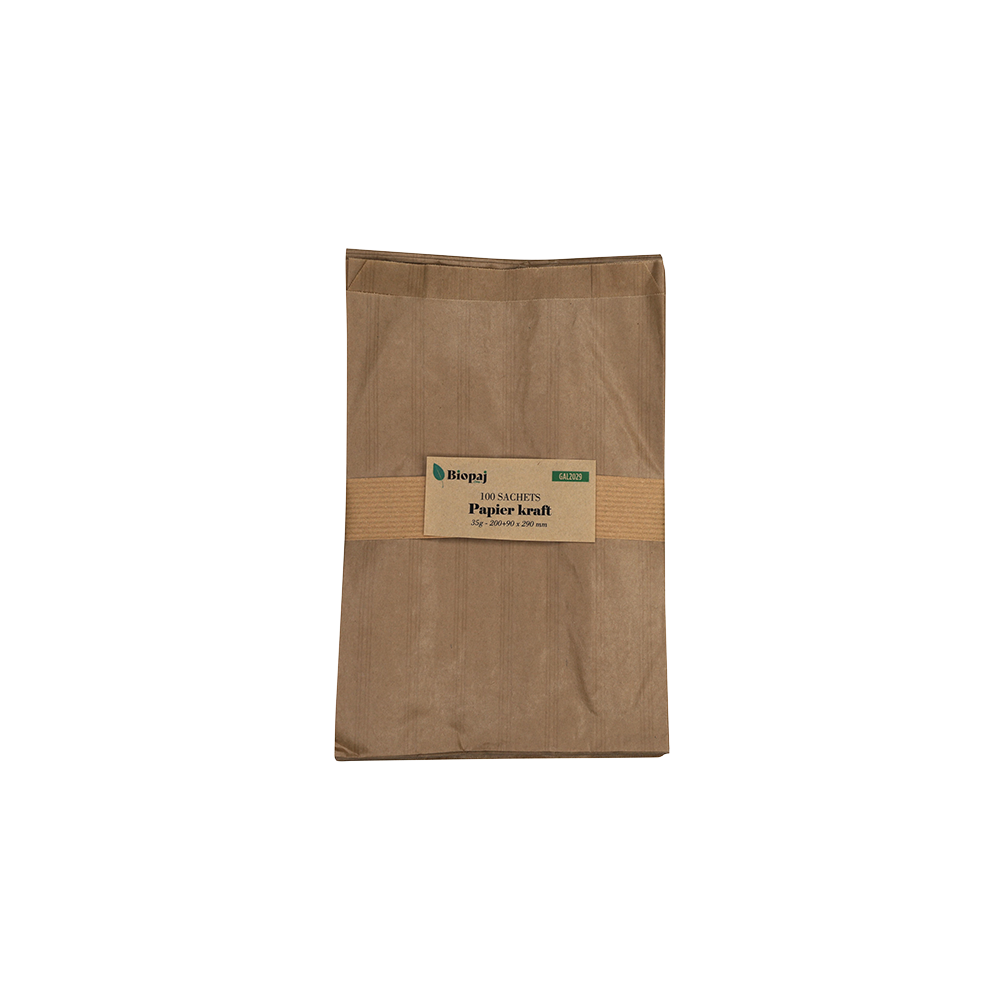 Sachets kraft à soufflet de 90 200x290 par 100