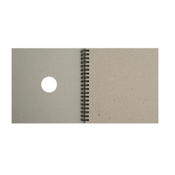 Carnet de voyage carré kraft épais 170x170