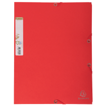 Chemise A4 recyclée à 3 rabats et élastiques Forever Rouge - Exacompta