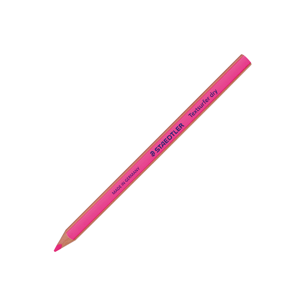 Surligneur en bois rose fluo
