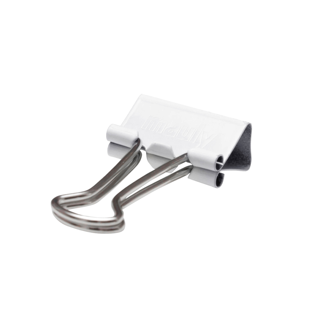Boîte 12 pinces 19 mm - Blanc