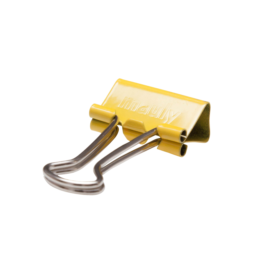 Boîte 12 pinces 19 mm - Jaune