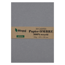 50 cartes de correspondance 105x148 ombre (grises)