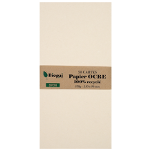 50 cartes de correspondance 210x99 ocre (ivoire)