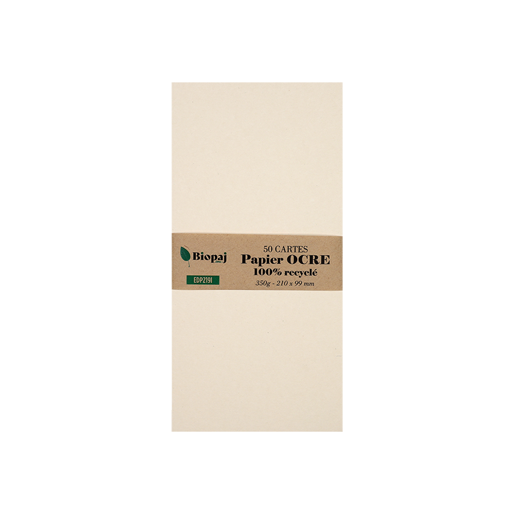 50 cartes de correspondance 210x99 ocre (ivoire)