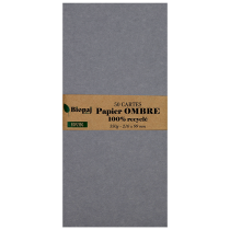 50 cartes de correspondance 210x99 ombre (grises)