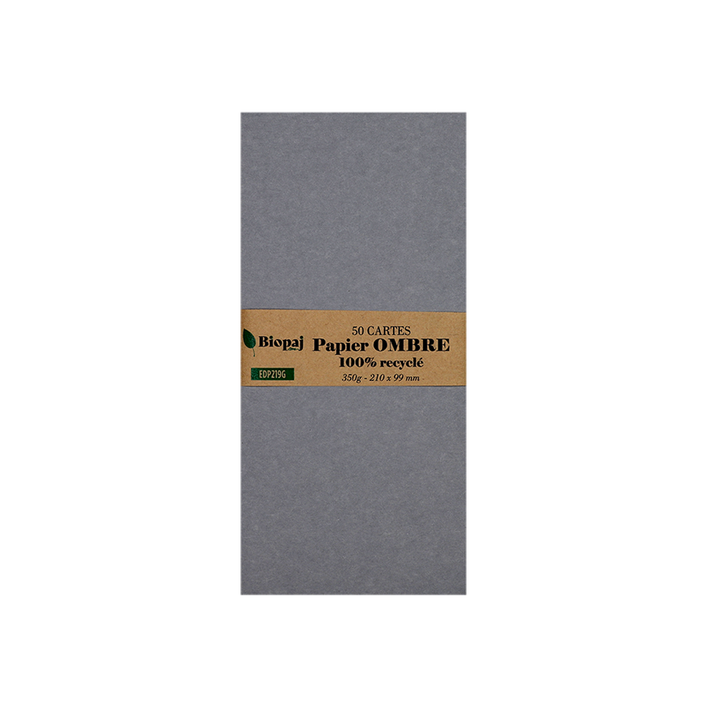 50 cartes de correspondance 210x99 ombre (grises)