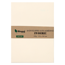 50 enveloppes ivoire C6 114 x 162 mm