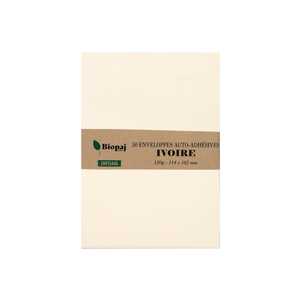 50 enveloppes ivoire C6 114 x 162 mm