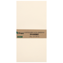 50 enveloppes ivoire DL 110 x 220 mm