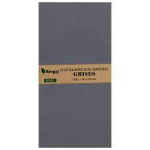 50 enveloppes grises DL 110 x 220 mm