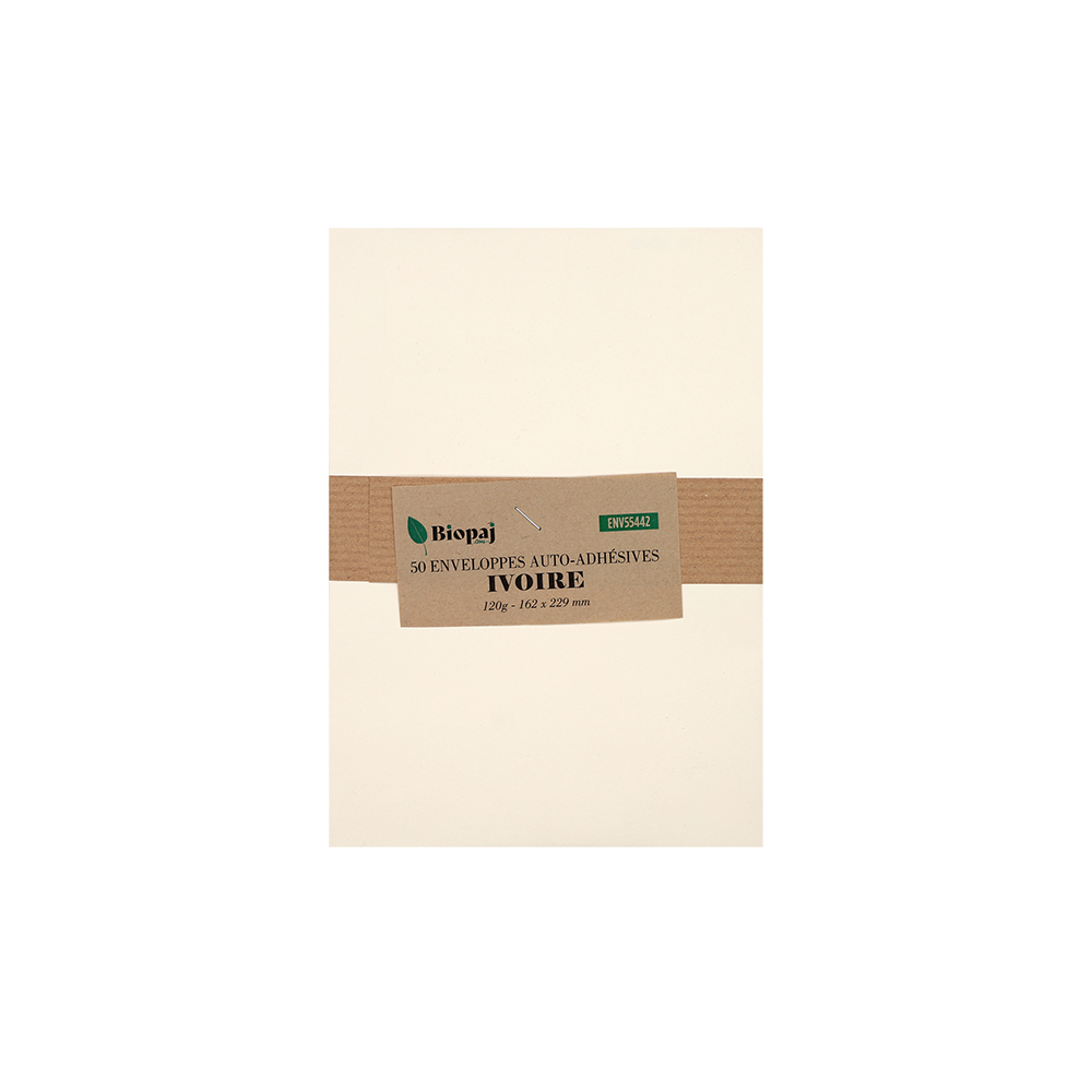 Enveloppes C5 ivoire 162 x 229 mm par 50