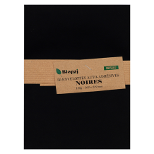 Enveloppes noires C5 162 x 229 mm par 50