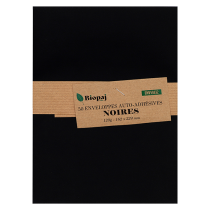 Enveloppes noires C5 162 x 229 mm par 50